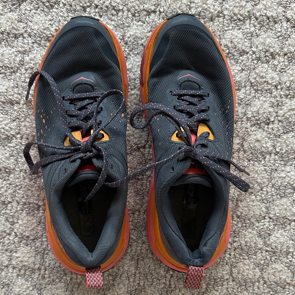 Hoka Women's Black and Orange Athletic Shoes